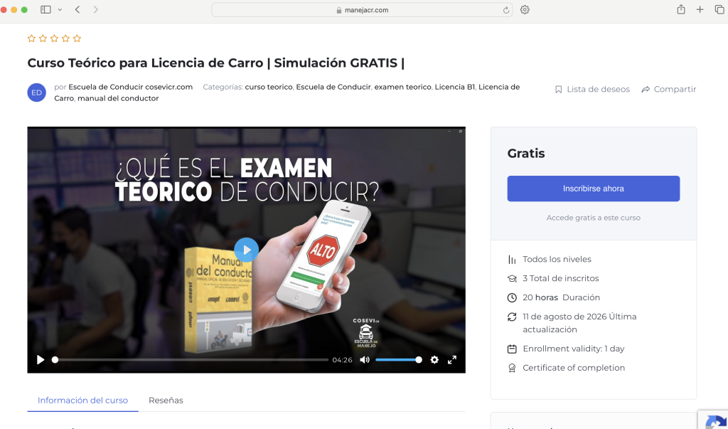 Pasos para inscribirse al examen de simulación