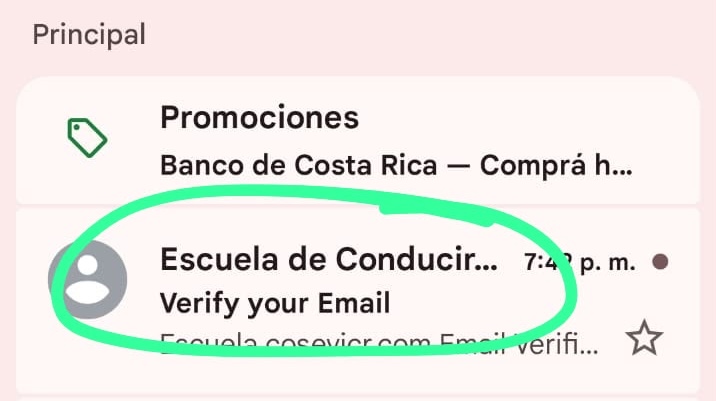 confirme su email