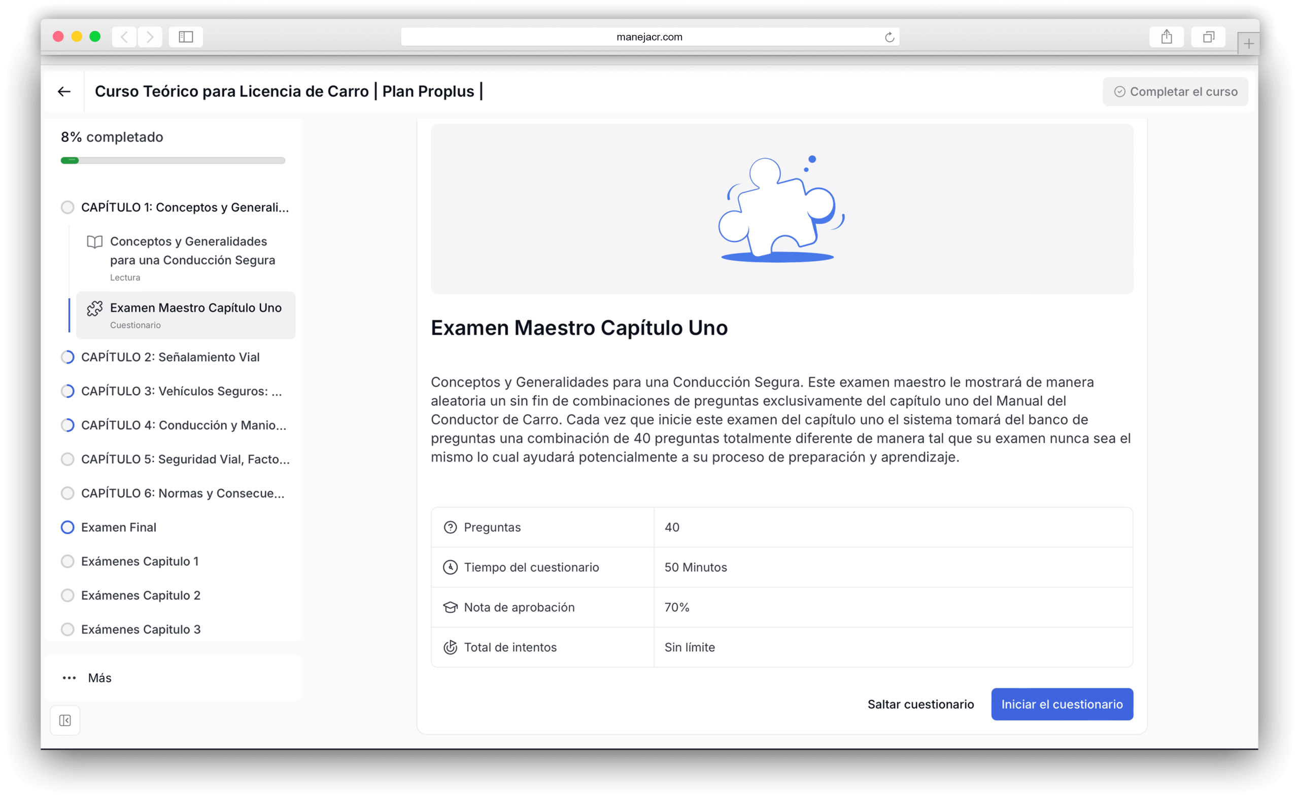 Estructura del curso, capítulo por capítulo