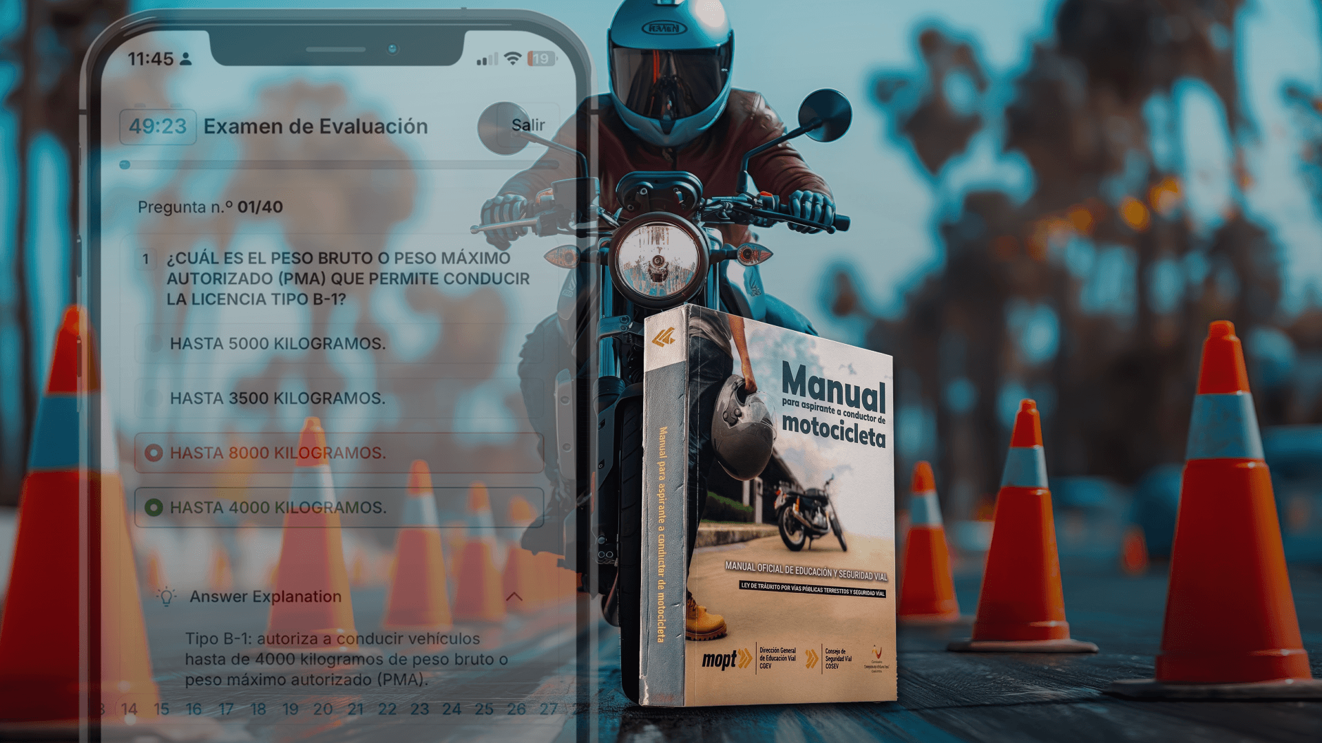 Examen teórico de moto